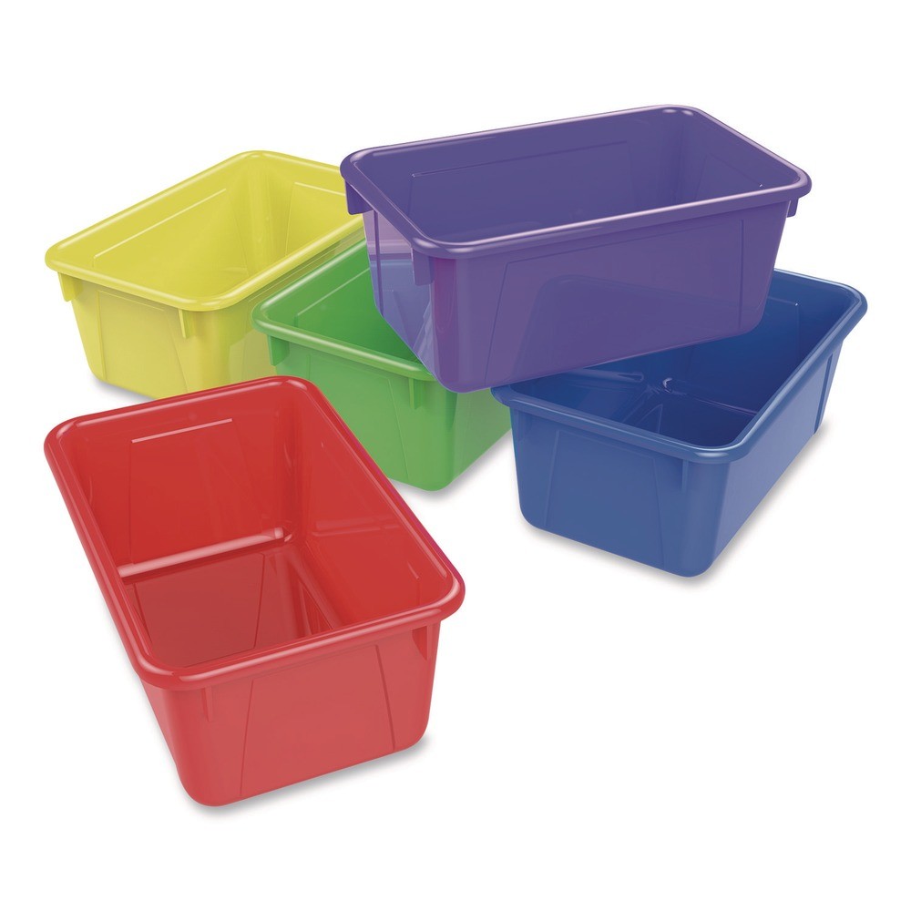 Storex 62414U05C 7.8 x 12.2 x 5.1 Cubby Bins – Assorted Colors (5/Carton) New