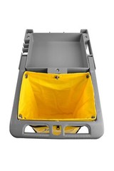1050 Janitor Cart Commercial Housekeeping Utility Cart with 3 Shelfs, 25 Gall…