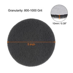 15pcs Drill Power Brush 5 inch Tile Scrubber Scouring Pads, Grey Scrubber Pads