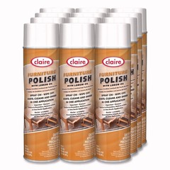 Claire 811 19 oz Aerosol Spray Furniture Polish – Lemon Scent (12/CT) New