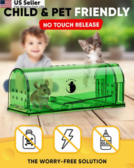 Motel Mouse Humane Traps No Kill Live Catch and Regular Green 4 Pack