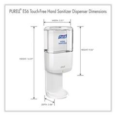 PURELL 642001 1,200 mL Touch Free Hand Sanitizer Dispenser – WHT (1/CT) New
