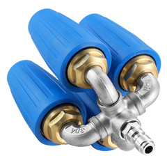 TasuoX 4-in-1 Turbo Nozzle Pressure Washer, Quadruple 8 Gallons, Blue
