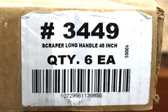 Scraper With Long Handled. 48 in, 4″ Width Black/Silver 6 Pack. NEW