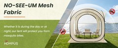 6x6FT Outdoor Mesh Gazebo, UPF50 UV & Waterproof Screen Tent with Full Bug Net,