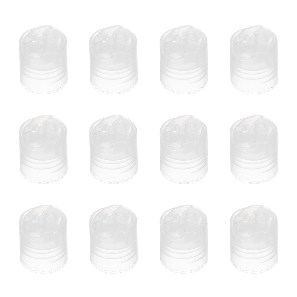12Pcs Clear Disc Top Caps Replacement 28/410 Press Disk Cap 1.3×1.2×1.1”