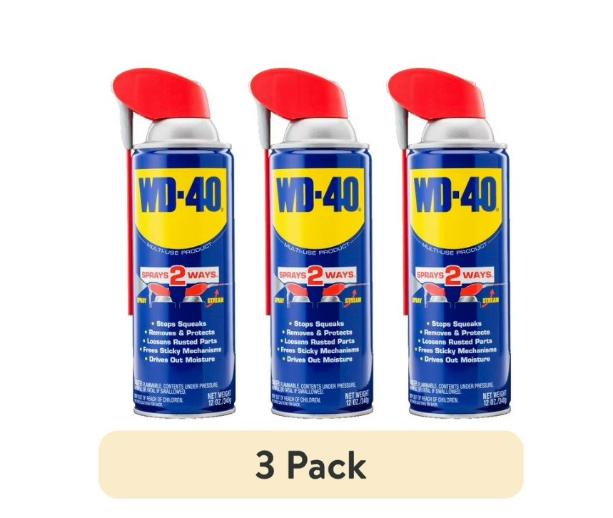 New Multi Purpose Original WD-40 Formula Lubricant Spray 3-PACK w/. Smart Straw