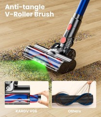 Cordless Vacuum Cleaner,500W/40Kpa Vacuum Cleaners for Home, 60Mins Stick Vacuum