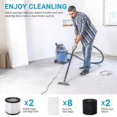 Zibopon 90398 Shop Vac Filters Replacement for 90398 shop vac filter(white)