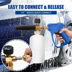 Stubby Swivel Pressure Washer Gun – 5000 PSI / 10 GPM with 3/8″ Male blue