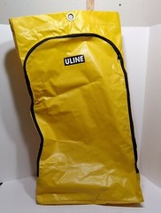 Uline S-21665 Yellow Zipper Vinyl Replacement Bag For Janitor Cart 24 Gallon