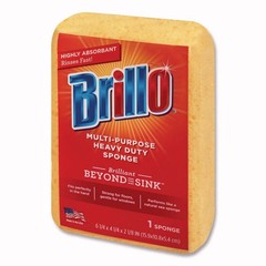 Brillo 22401 4.25″ x 6.25″ Multi-Purpose Sponge – Yellow (6/Carton) New