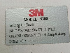 3M 9300 Ionizing Air Blower 230V 30Days Warranty Fast Shipping