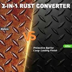 Metal Paint Rust Converter 35 Oz Black – Heat Resistant Up to 350F, UV