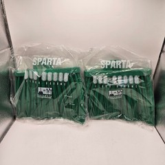 SPARTA DUO SWEEP FLOOR BROOM HEADS GREEN UNFLAGGED COMMERCIAL BROOM LOT OF 2