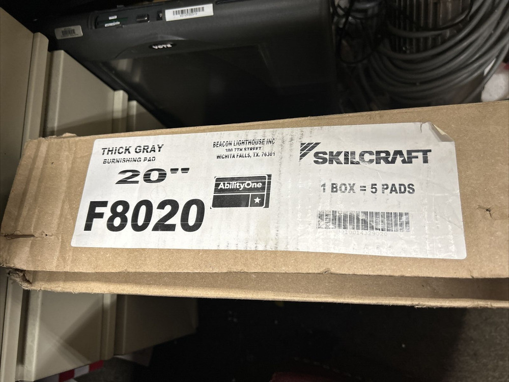 skilcraft ability one thick gray burnishing pad 20 in F8020 5pcs
