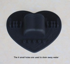 LORMAY Silicone Makeup Brush Organizer + 1 Count (Pack of 1), Black 1