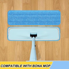 18 inch Reusable Mop Pads Microfiber Spray 5 Count (Pack of 1), Blue
