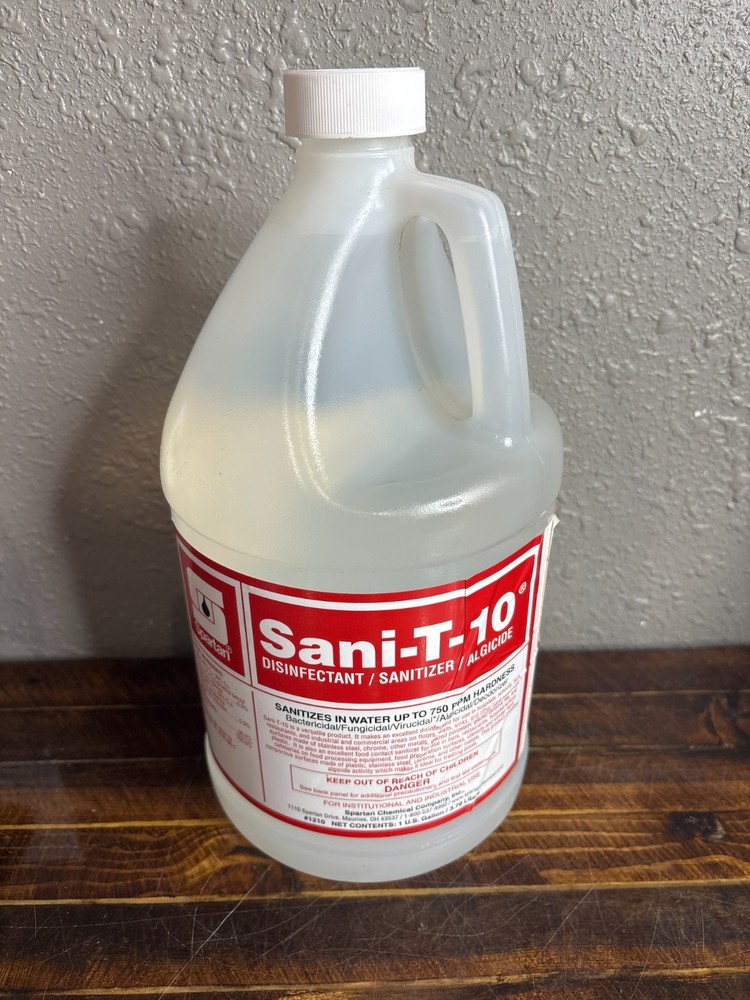 Spartan Sani-T-10 Disinfectant Sanitizer Algaecide 1 Gallon Cleaner