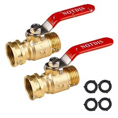 Brass Garden Hose Shut Off Valve with Full-Flow Design – 4.5 inches, Copper