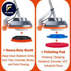 15″ Floor Buffer Machine Commercial Floor Scrubber Machine with Brushes and Pads