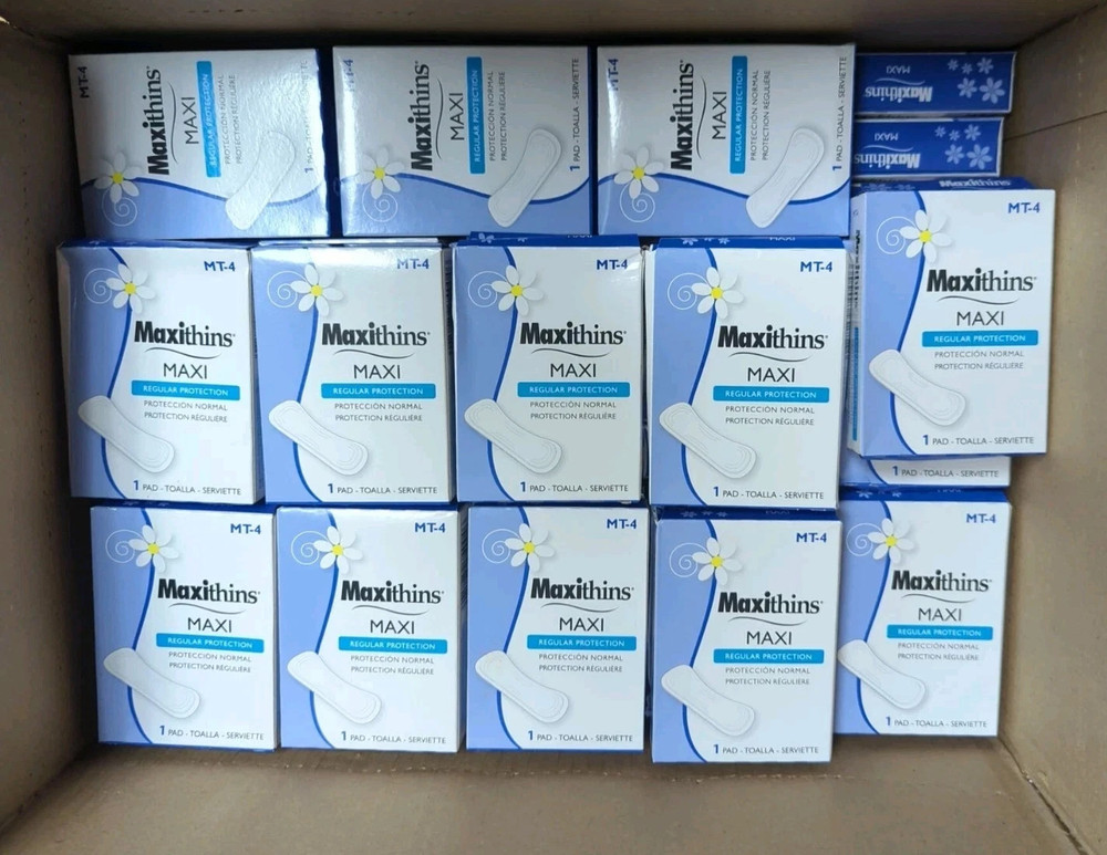 Lot Of 75 HOSPECO MT4 Maxithins #4 Vended Sanitary Napkins Regular Protection