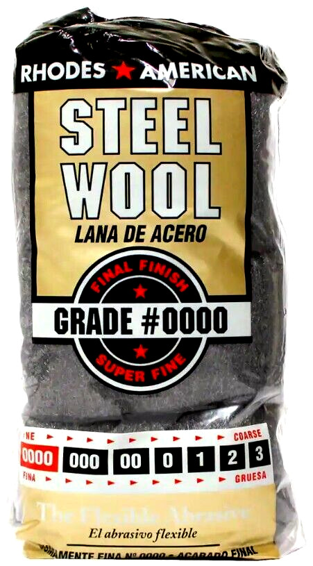 Homax Rhodes American #0000 Super Fine Grade Steel Wool – 12 Pads