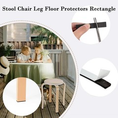 Fursafe&Q Non Slip Furniture Pads – 30 Pcs Rectangular, Black / Brown