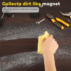 CAREGY 48Pcs Tack Cloth for Removing Dust from Woodworking, 48PACK, Yellow