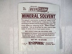 BEER CLEAN MINERAL SOLVENT POWDER — 16 GRAM PACKETS — 100 PER CASE