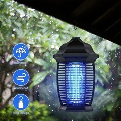 20W 4200V Electric Bug Zapper, IPX4 Waterproof Mosquito Zapper, Indoor Outdoor