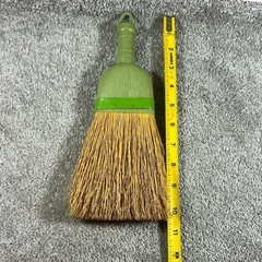 Whisk Broom Green Natural Straw Handheld Cleaning Tool Vintage Decor