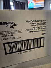 (4 CASES) 3M Niagara Light Duty Scour Pad 98N 6″ x 9 ” (80 PCS) 19373 NEW $75