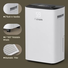 4500 Sq. Ft Dehumidifier with Drain Hose – Ideal for Bedrooms, Basements, Bat…