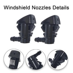 Front Windshield Washer Nozzle Kit fit for 2011-2023 Dodge Durango, 11-23 Jee…