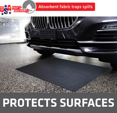 XL Oil Spill Mat (36″ X 59″), Premium Absorbent Oil Pad, Reusable, Washable, Dur