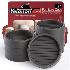 Yelanon Furniture Coasters – 8 Pcs 2”Round 8pcs 2″ Round, Black