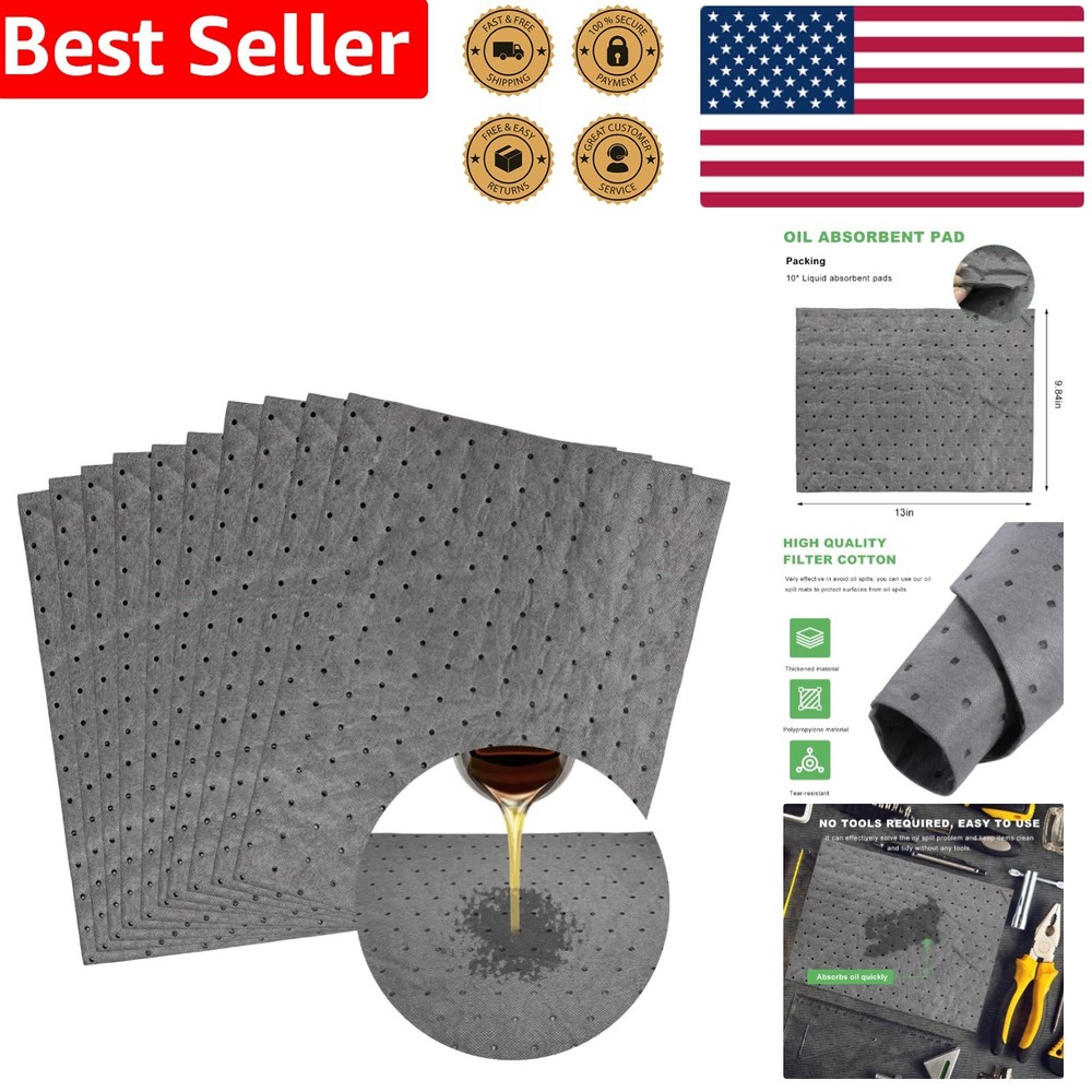 Efficient 10 PCS Spill Control Mats 13″ x 10″ for Automotive & Workshop