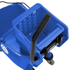 26 Quart Commercial Mop Bucket with Side Press Wringer, Blue
