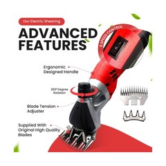 110V 500W Professional Heavy Duty Electric Shearing Clippers with 6 Speed, 2 …