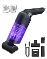 Handheld Vacuum Cordless, Car Portable Cordless with 12000PA Gray