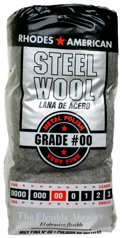 Homax Rhodes American Steel Wool Very Fine Grade #00 – 12 Pad