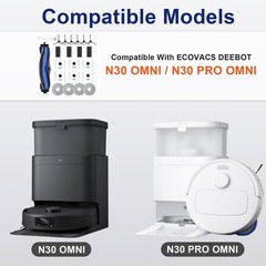 22 PCS Accessories for ECOVACS DEEBOT N30 Omni/ PRO Blue, Gray, White