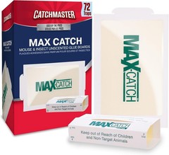 Catchmaster Max-Catch Mouse & Insect Glue Trap 72PK, 72 Pack, White