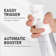 Bealee Spray Bottle For Hair, Continuous Mister Empty Black & White, 2 Pack