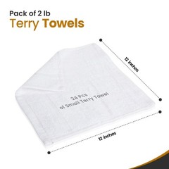 Nabob Wipers White Terry Rags 2lb Bulk Towel Rag Multipurpose 2lb,