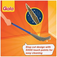 Gala No Dust Floor Broom- Freedom From Broom Dust- Bhusa 2-In-1 – Extendable