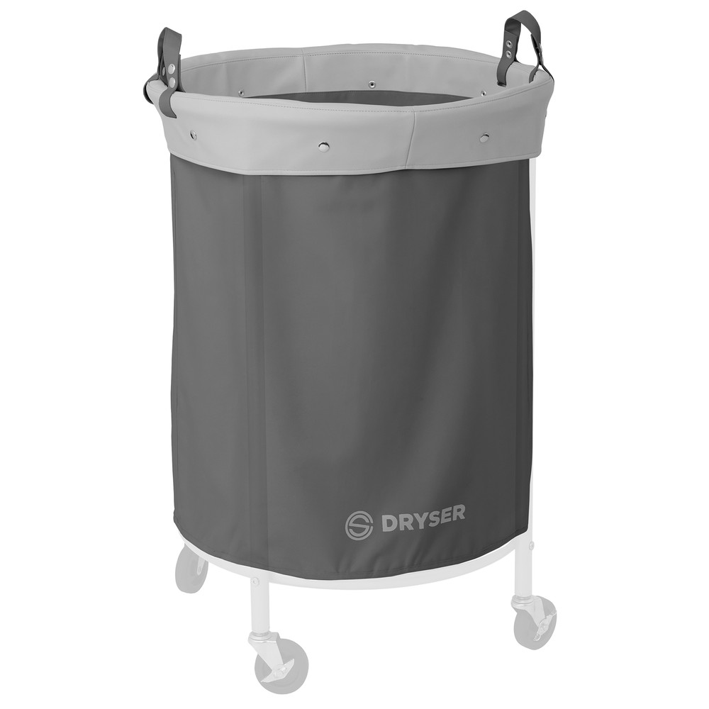 Round Replacement Commercial Laundry Hamper Canvas Bag for Model 290R Gray
