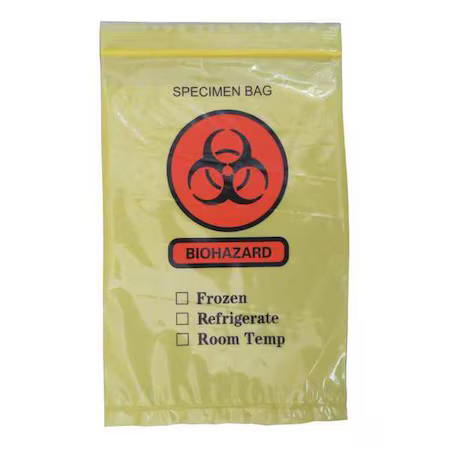 Specimen Transfer Bag, 9 In. L, Pk1000, 3Tzz2