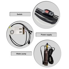 Roof/ Solar Panel Electric Cleaning Roller Brush (110V, 150W, 5m Pole)